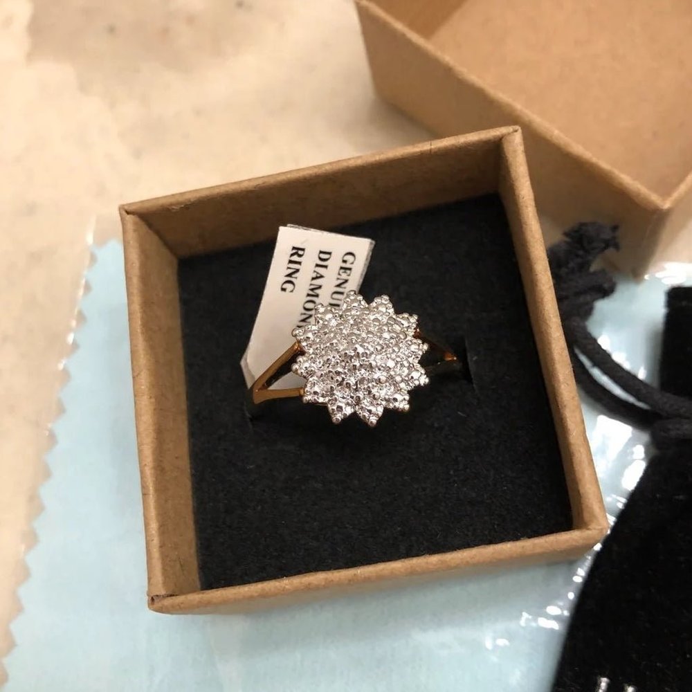 COPY - NWT Sz 10 Holsted Jewelers Genuine Diamond Accent Ring